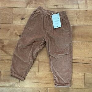 Zara 4-5T Kids Corduroy Pants Tan NWT